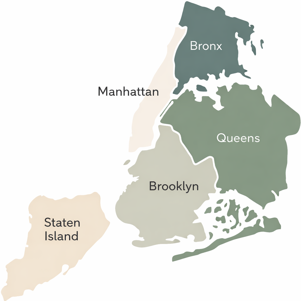 Carte des quartiers de New York